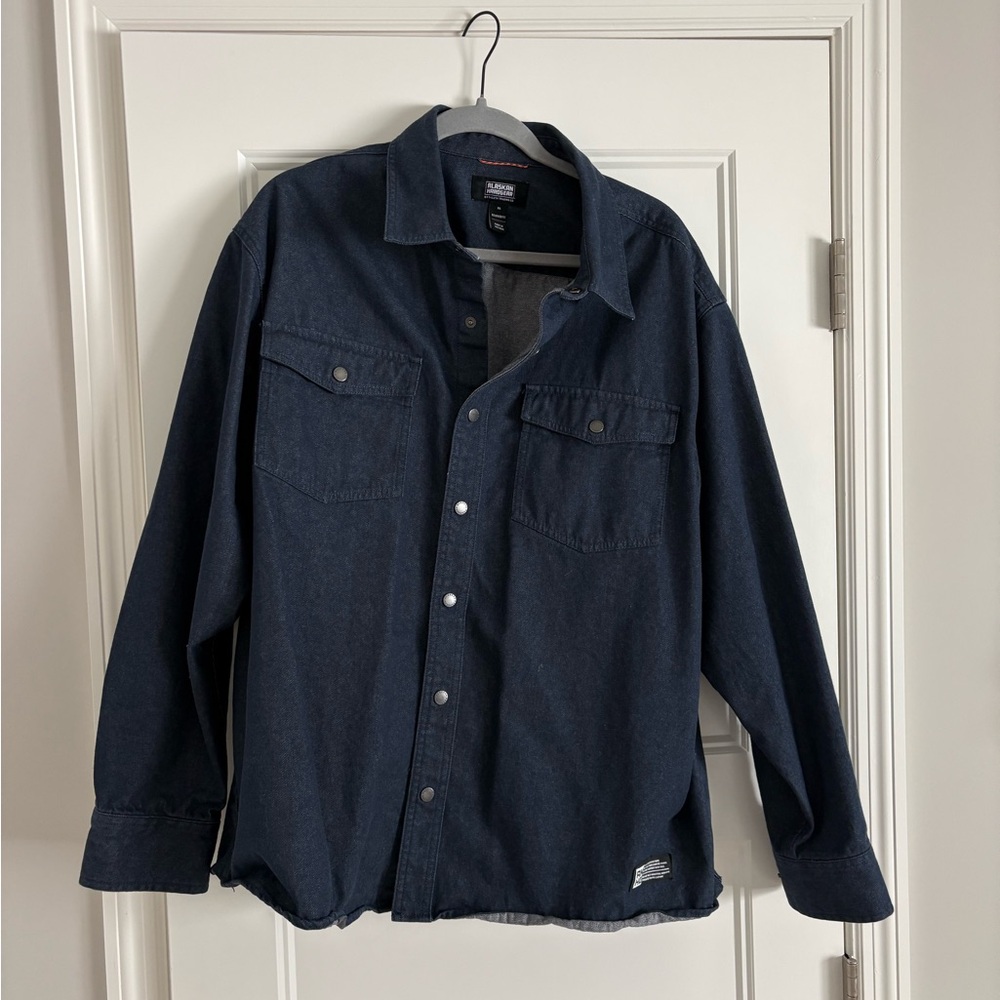 Alaska hard gear snap shacket, dark blue, size XL